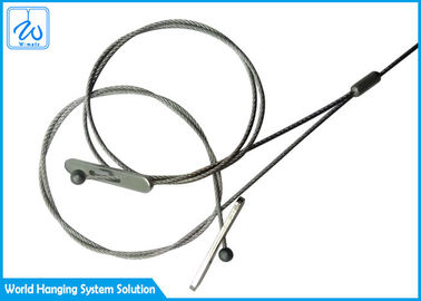 estilingue da corda de fio de aço do pé 7x19 2 com a bandeira para o sistema de cabo da suspensão