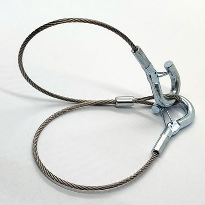 Corda de fio de aço com o gancho para o sistema de exposição do cabo